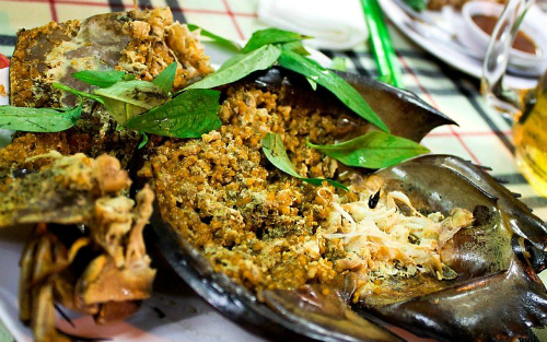 Sam biển nướng - đặc sản nổi tiếng Cát Bà